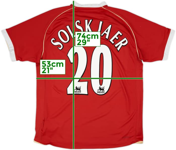 2006-07 Manchester United Home Shirt Solskjaer #20 - 6/10 - (L)