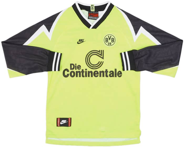 1995-96 Borussia Dortmund Home L/S Shirt - 8/10 - (L.Boys)