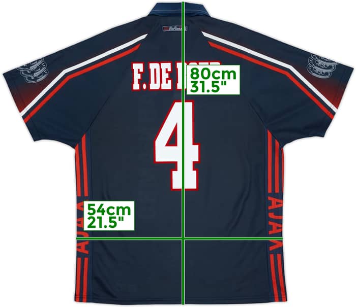 1997-98 Ajax Away Shirt F.De Boer #4 - 10/10 - (L)