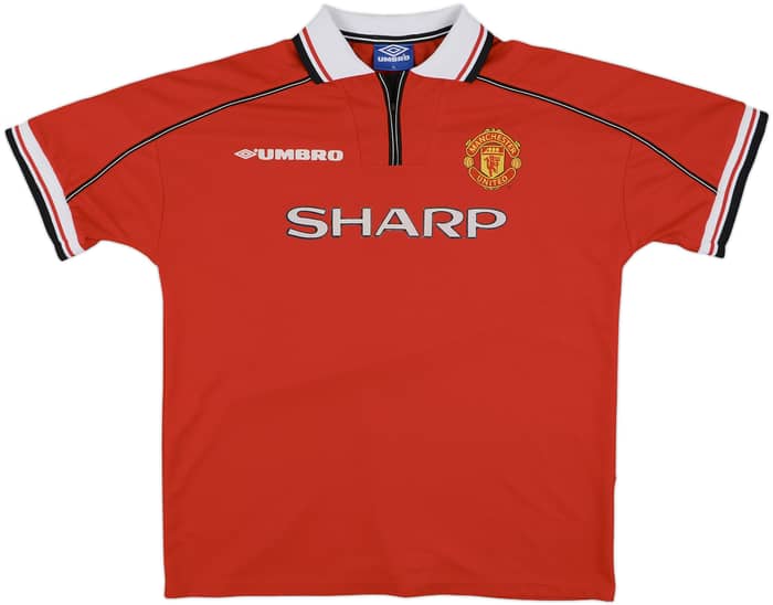 1998-00 Manchester United Home Shirt Beckham #7 - 8/10 - (XL)
