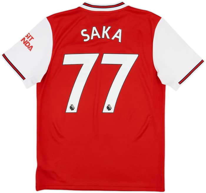 2019-20 Arsenal Home Shirt Saka #77 - 9/10 - (M)