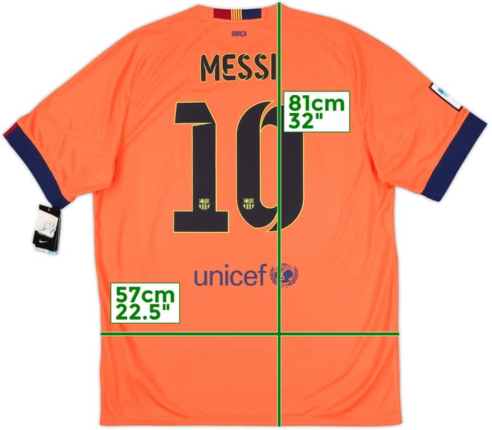 2014-15 Barcelona Away Shirt Messi #10 (XL)
