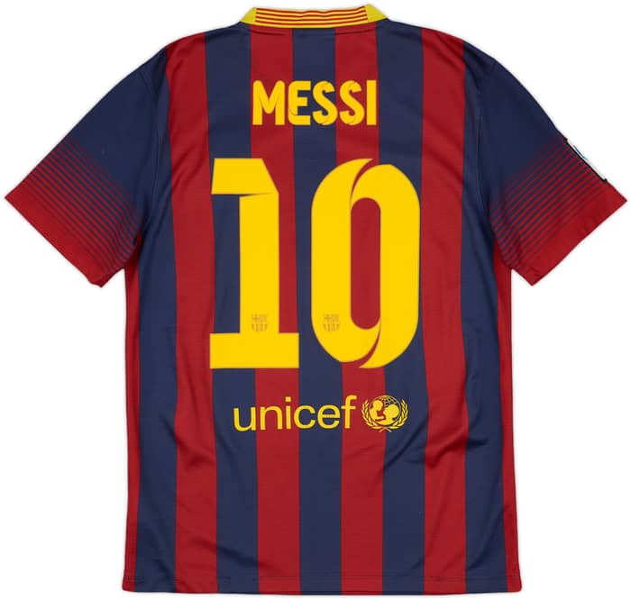 2013-14 Barcelona Home Shirt Messi #10 - 7/10 - (S)