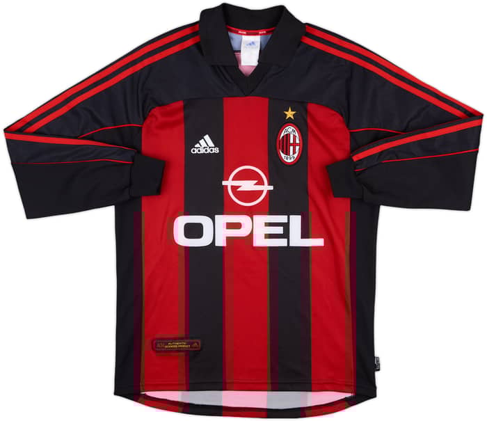 2000-02 AC Milan Home L/S Shirt Shevchenko #7 - 8/10 - (S)