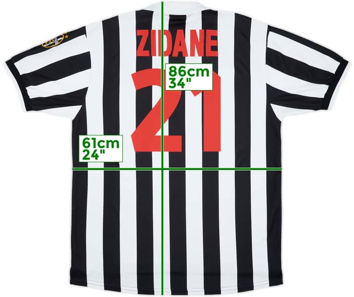 1998-99 Juventus Home Shirt Zidane #21 - 8/10 - (XXL)