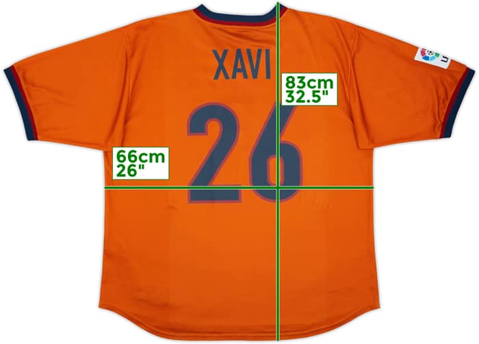 1998-00 Barcelona Third Shirt Xavi #26 - 7/10 - (XXL)