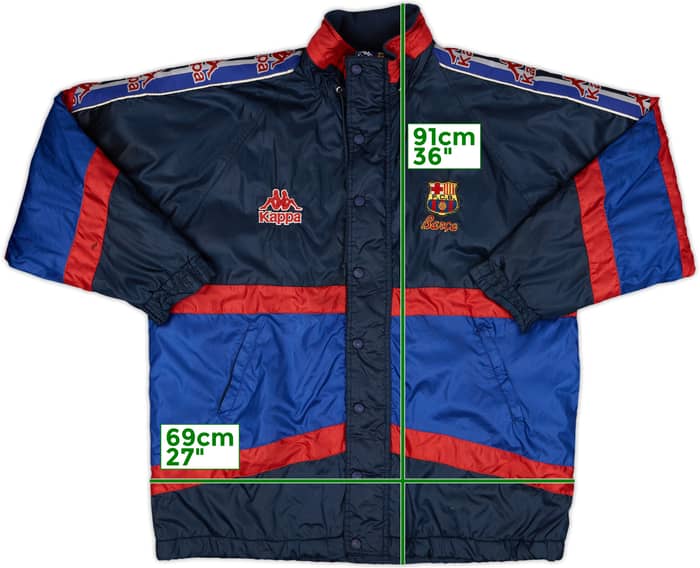 1995-97 Barcelona Kappa Padded Bench Coat - 6/10 - (XL)