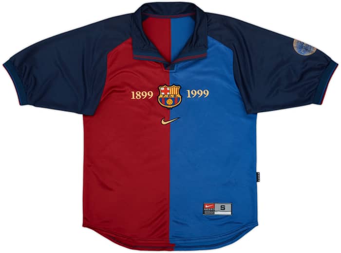 1999-00 Barcelona Centenary Home Shirt Guardiola #4 - 7/10 - (S)