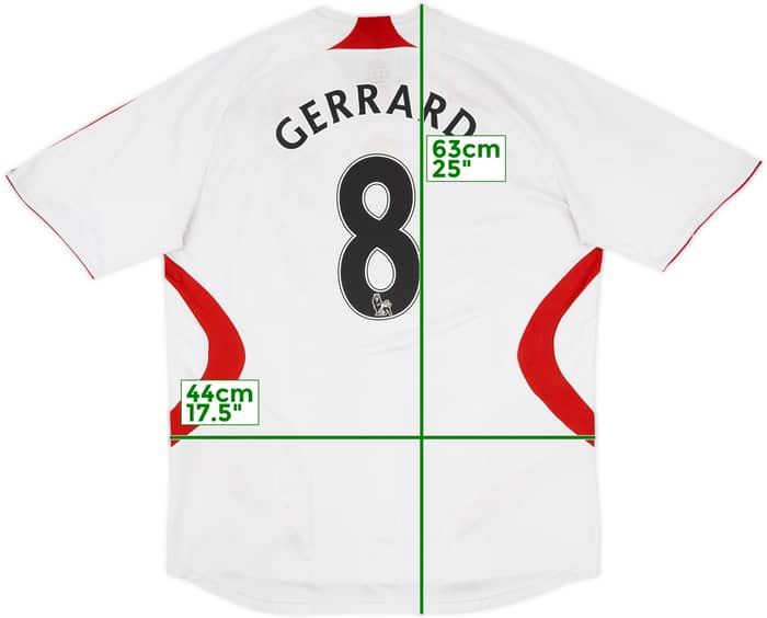 2007-08 Liverpool Away Shirt Gerrard #8 - 4/10 - (XL)