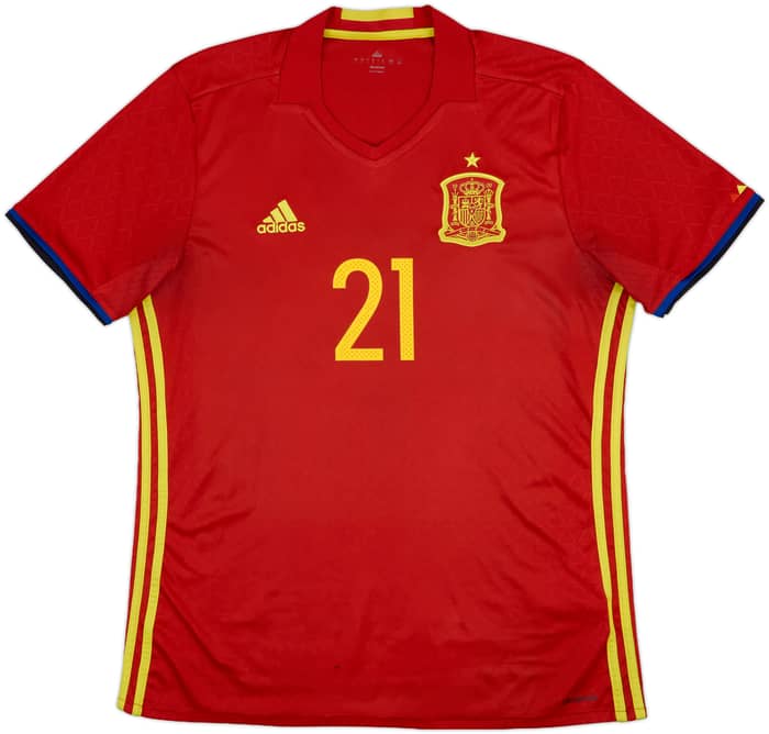 2016-17 Spain Home Shirt Silva #21 - 7/10 - (L)