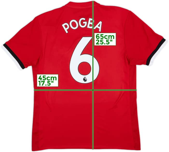 2017-18 Manchester United Home Shirt Pogba #6 - 6/10 - (M)
