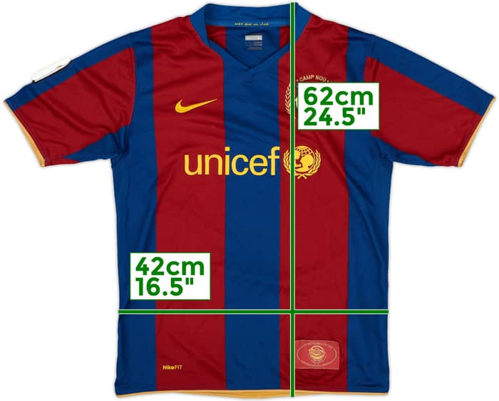 2007-08 Barcelona Home Shirt - 6/10 - (L.Boys)