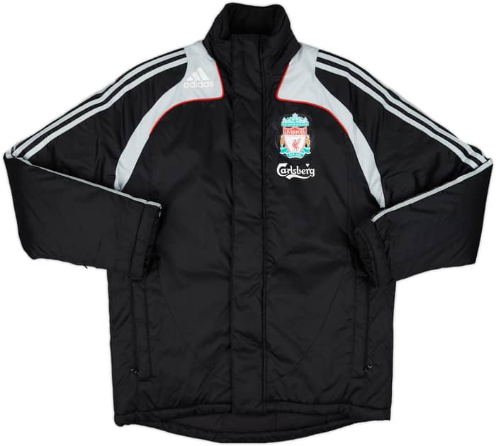 2008-09 Liverpool adidas Padded Bench Coat - 6/10 - (XL.Boys)