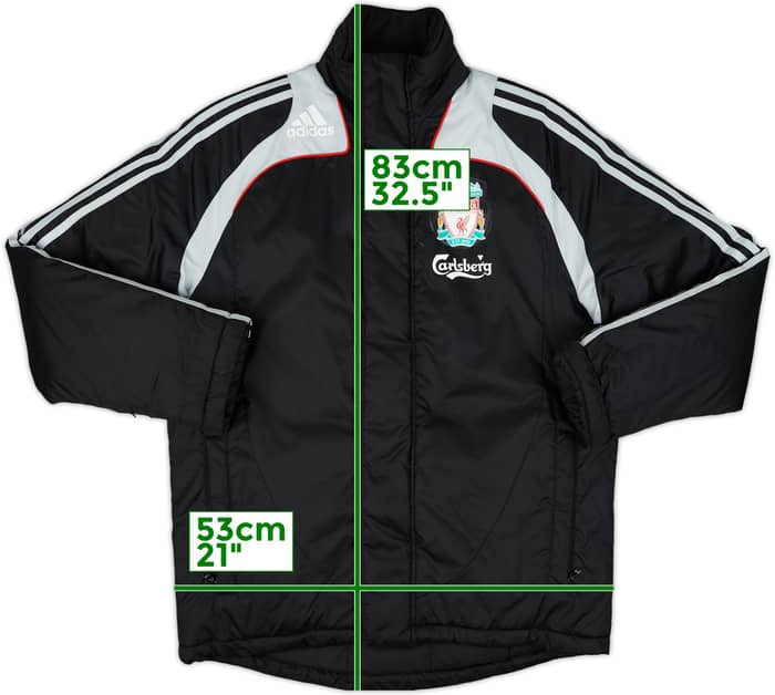 2008-09 Liverpool adidas Padded Bench Coat - 6/10 - (XL.Boys)
