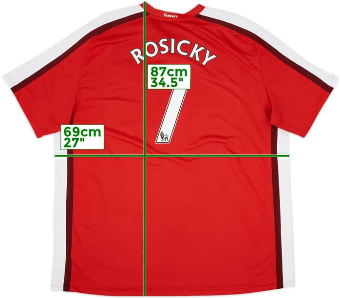 なんでも鑑定団よりも驚き！ Rosicky Shirt Home Arsenal 2008-10 #7 (3XL) - 8/10 - ウェア