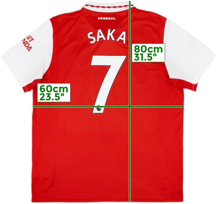 2022-23 Arsenal Home Shirt Saka #7 - 9/10 - (XL)