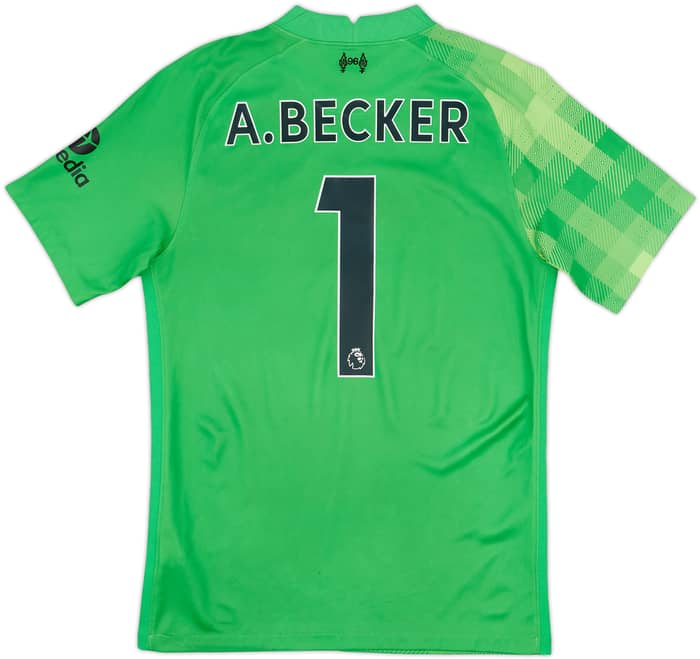 2021-22 Liverpool GK S/S Shirt A.Becker #1 - 8/10 - (S)