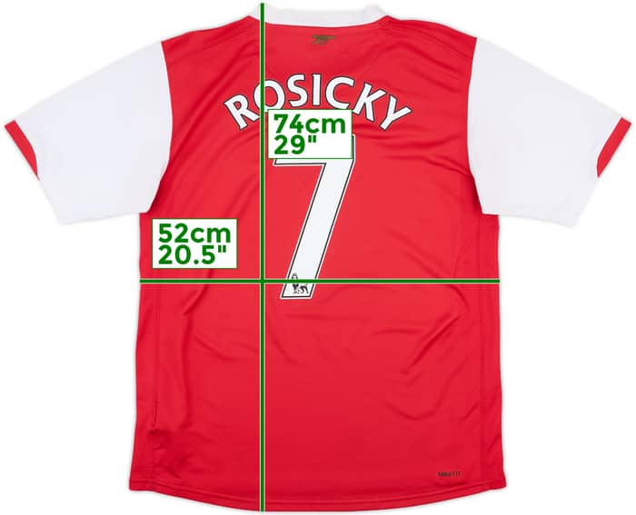 【超目玉枠】 2006-08 Arsenal Home Shirt Rosicky #7 - 6/10 - (S) ウェア