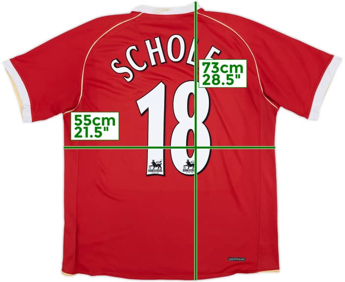 2006-07 Manchester United Home Shirt Scholes #18 - 6/10 - (L)