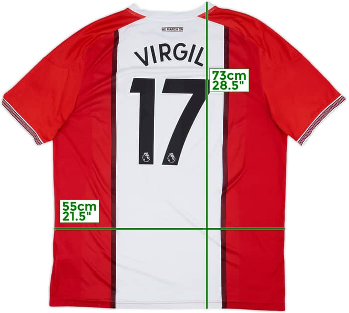 2017-18 Southampton Home Shirt Virgil #17 - 8/10 - (XXL)
