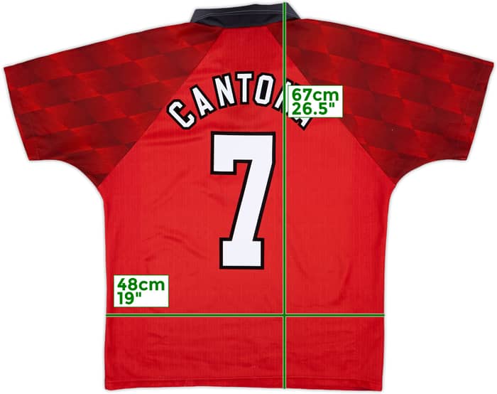 1996-98 Manchester United Home Shirt Cantona #7 - 5/10 - (M)