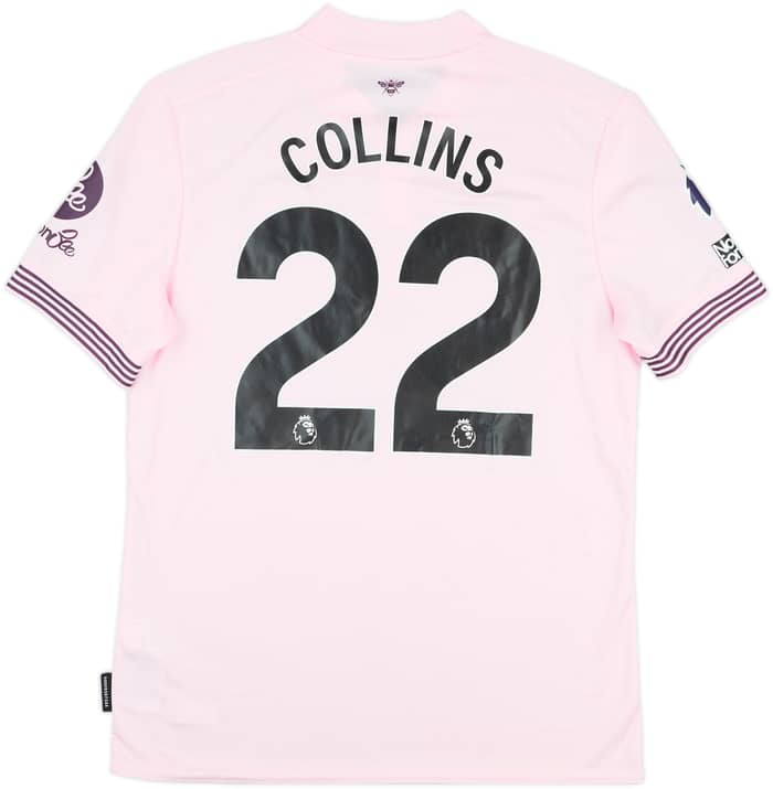 2024-25 Brentford Match Issue Away Shirt Collins #22