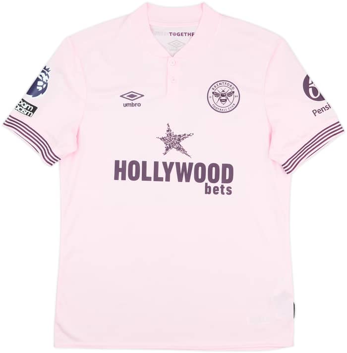 2024-25 Brentford Match Issue Away Shirt Collins #22
