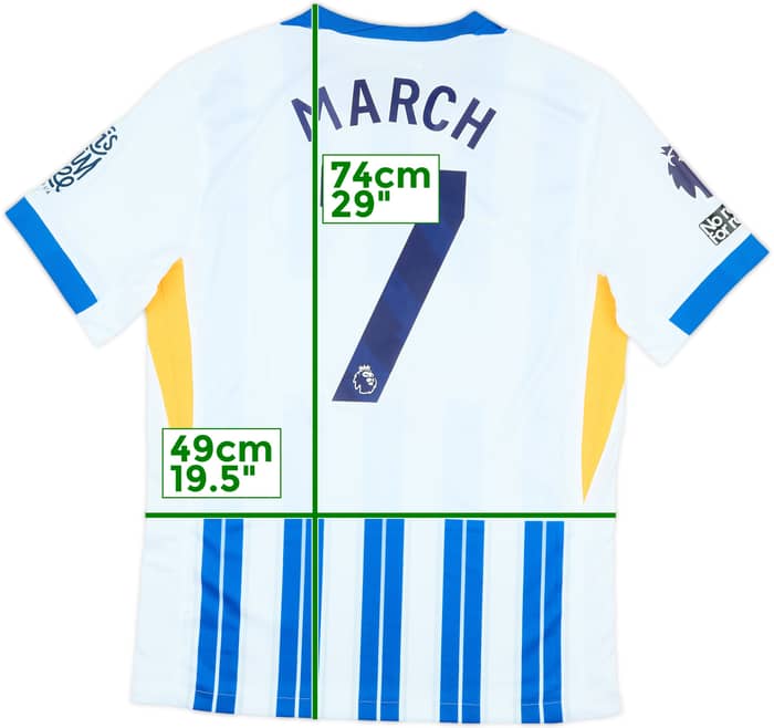 2024-25 Brighton Match Issue Home Shirt March #7
