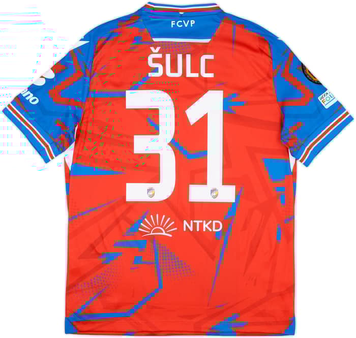 2024-25 Viktoria Plzen Match Issue Europa League Home Shirt Sulc #31