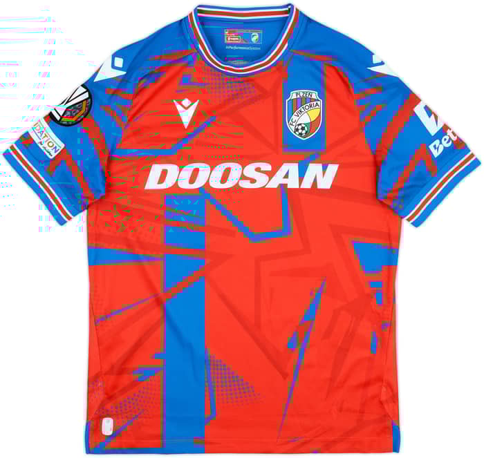 2024-25 Viktoria Plzen Match Issue Europa League Home Shirt Sulc #31