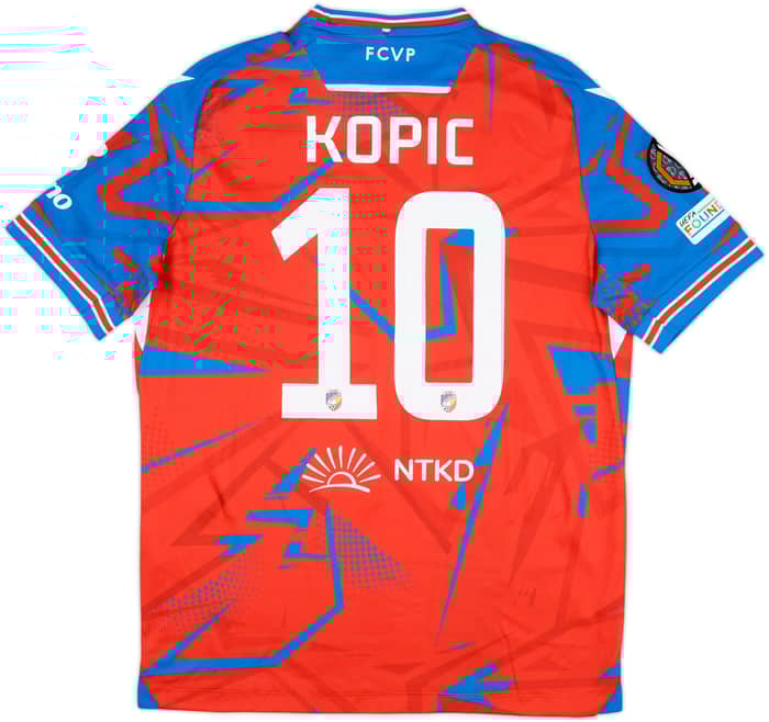 2024-25 Viktoria Plzen Match Issue Europa League Home Shirt Kopic #10
