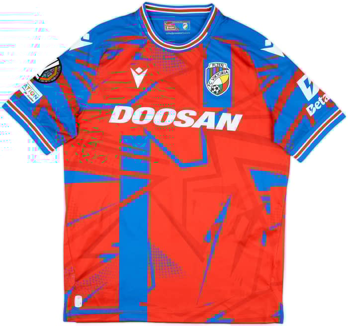 2024-25 Viktoria Plzen Match Issue Europa League Home Shirt Kopic #10