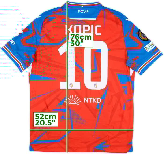 2024-25 Viktoria Plzen Match Issue Europa League Home Shirt Kopic #10