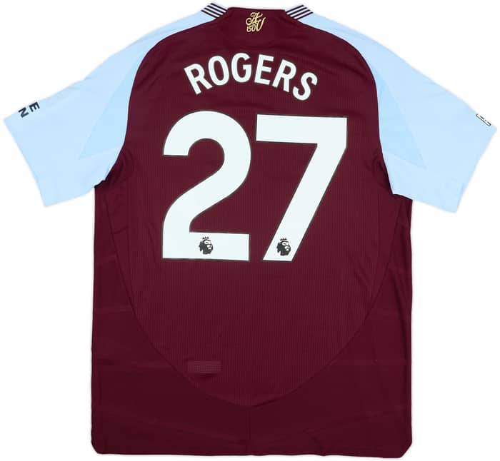 2024-25 Aston Villa Match Issue Home Shirt Rogers #27