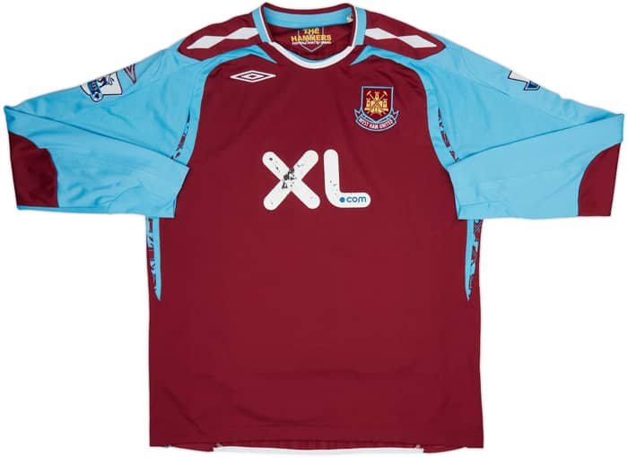 2007-08 West Ham Home L/S Shirt Noble #16 - 4/10 - (XL)