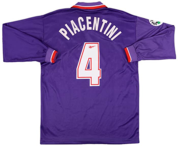 1996-97 Fiorentina Match Issue Home L/S Shirt Piacentini #4