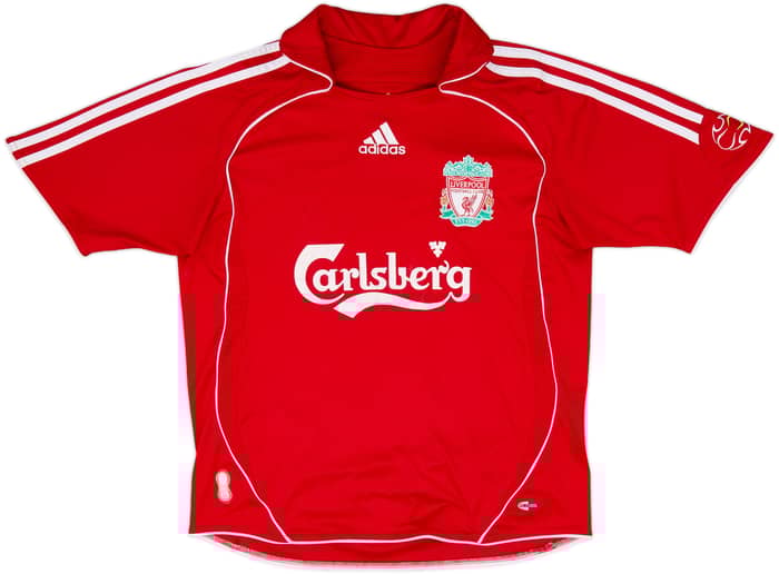 2006-08 Liverpool Home Shirt Gerrard #8 - 6/10 - (XL.Boys)