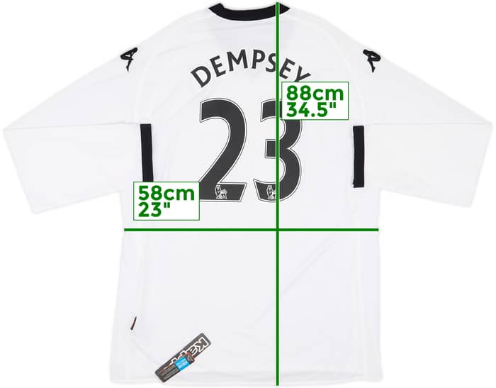 2010-11 Fulham Home L/S Shirt Dempsey #23 (4XL)
