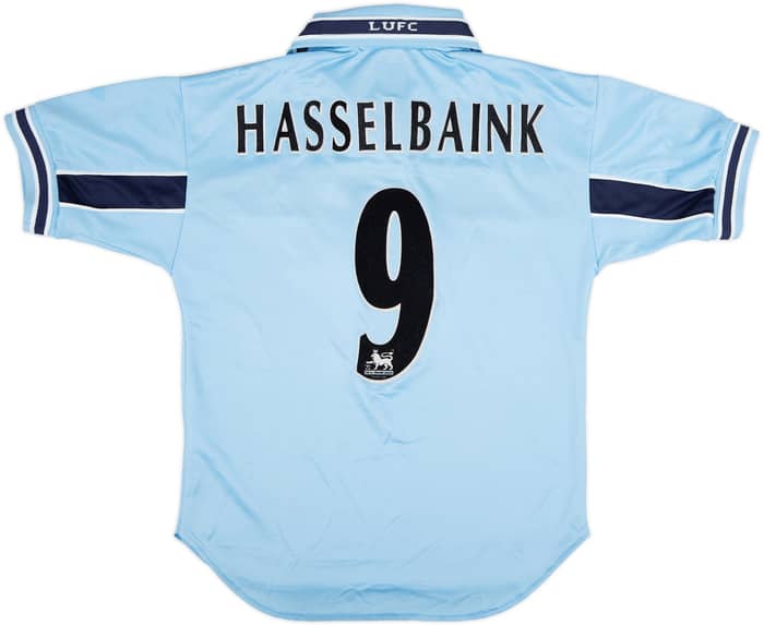 1999-00 Leeds United Away Shirt Hasselbaink #9 - 6/10 - (L.Boys)
