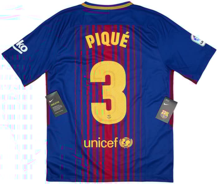 2017-18 Barcelona Home Shirt Pique #3 (M)