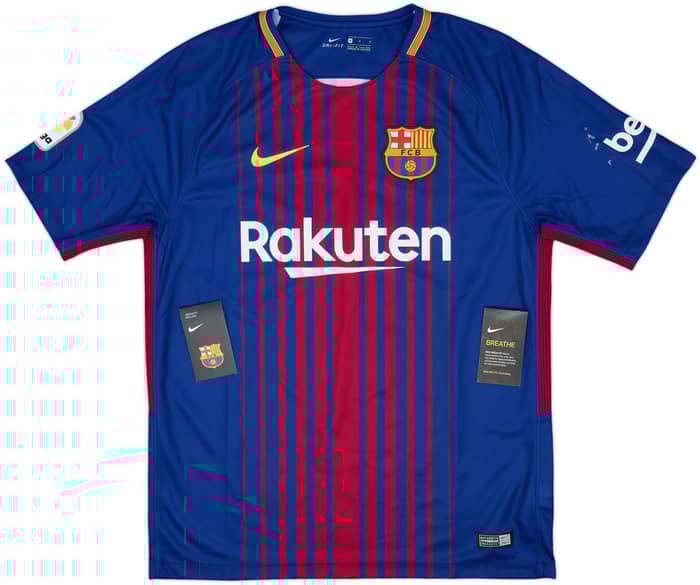 2017-18 Barcelona Home Shirt Pique #3 (M)