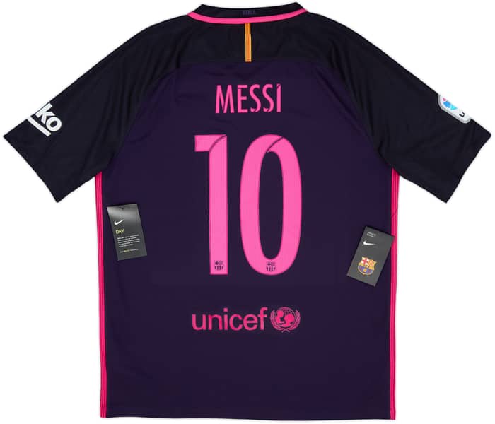 2016-17 Barcelona Away Shirt Messi #10 (L)