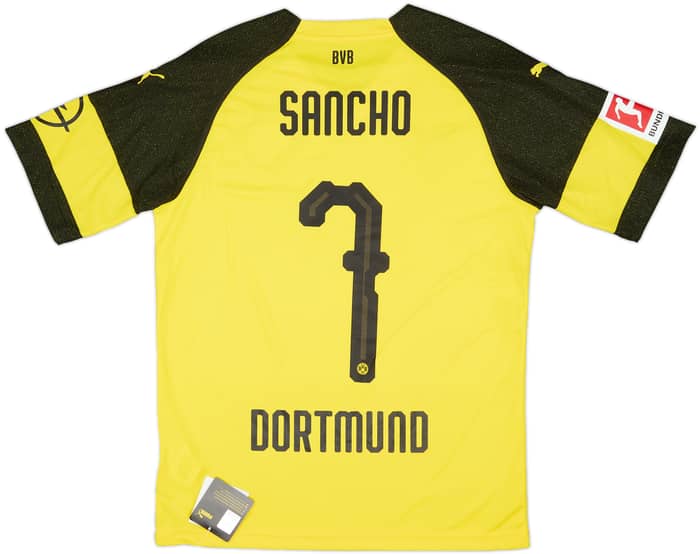 2018-19 Borussia Dortmund Home Shirt Sancho #7 (S)