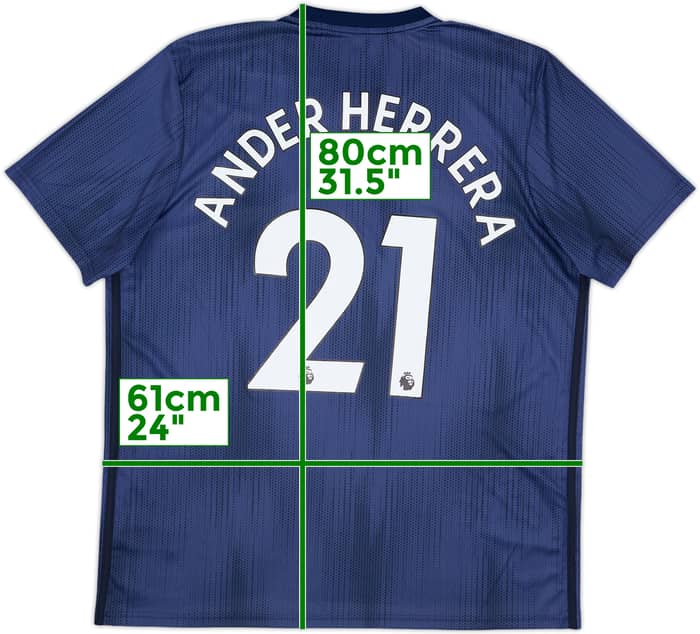 2018-19 Manchester United Third Shirt Ander Herrera #21 - 8/10 - (XL)