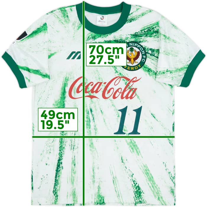 1993-94 Verdy Kawasaki Away Shirt #11 - 9/10 - (M)