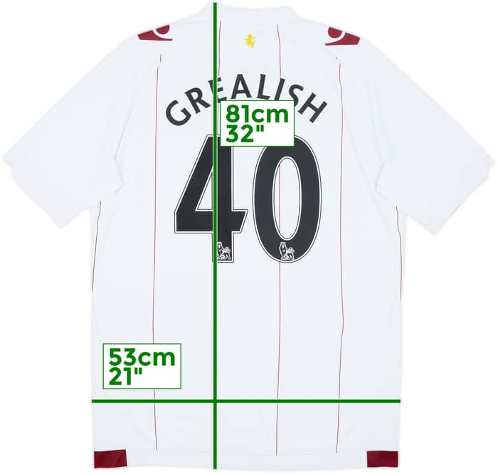 2014-15 Aston Villa Away Shirt Grealish #40 - 9/10 - (XL)