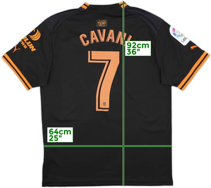 2022-23 Valencia Away Shirt Cavani #7 - 8/10 - (L)