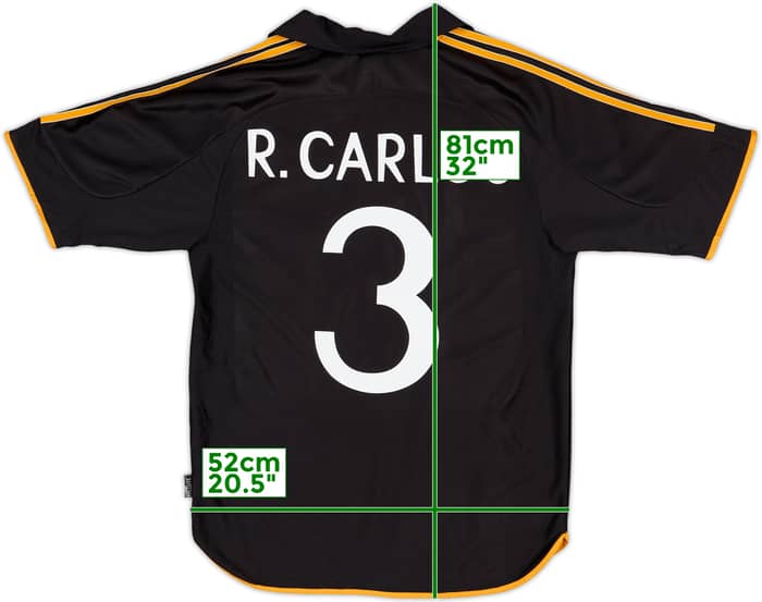 1999-01 Real Madrid Away Shirt R.Carlos #3 - 6/10 - (M)