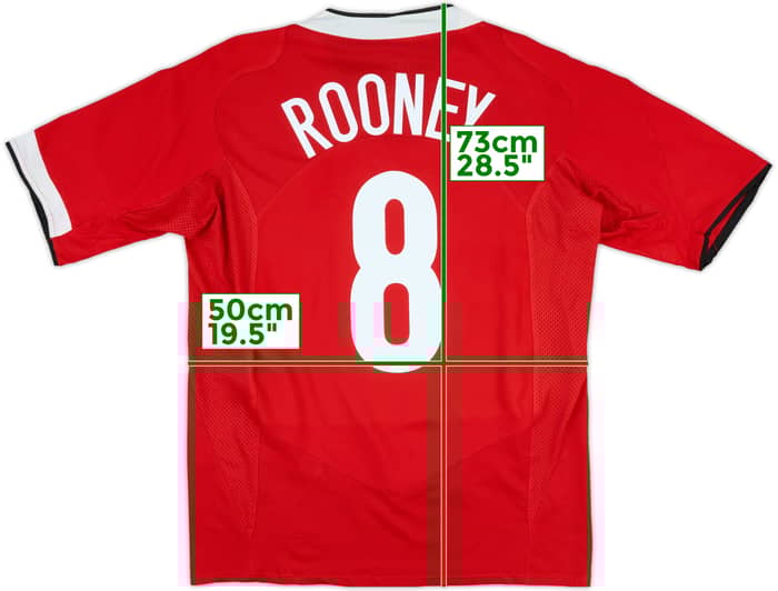 2004-06 Manchester United Home Shirt Rooney #8 - 7/10 - (M)
