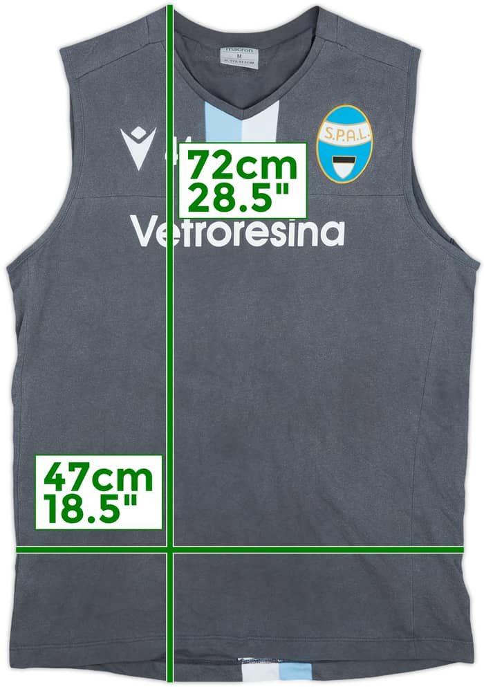 2019-20 SPAL Macron Player Issue Training Vest #44 - 9/10 - (M)